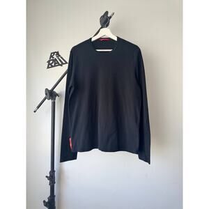 Prada Long Sleeve Linea Rossa Red Tab Tee